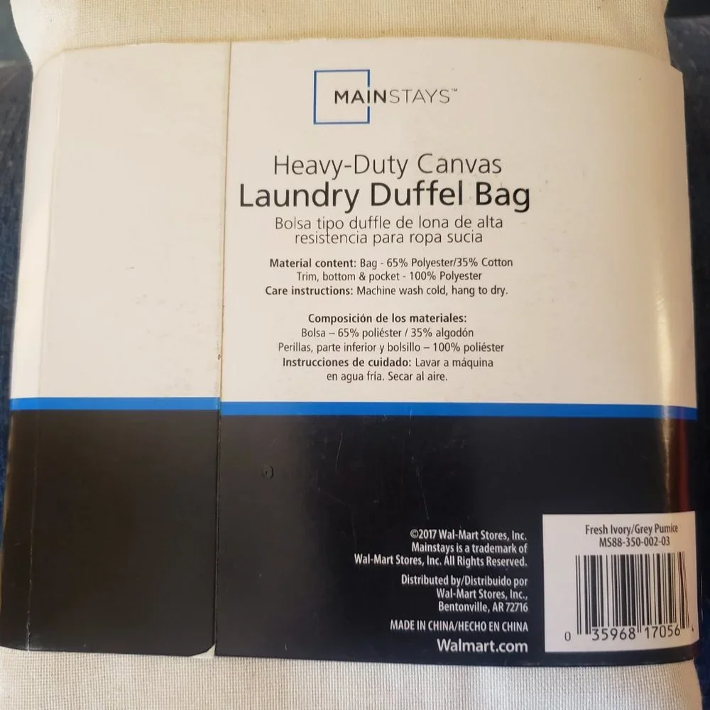 Brand New Giant Canvas Laundry Duffel Bag